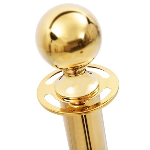 BARIERKA KOLEJKOWA VIP ZŁOTA 2 SŁUPKI + LINA