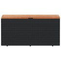 SKRZYNIA OGRODOWA CZARNA 110X50X54CM POLIRATTAN I AKACJA