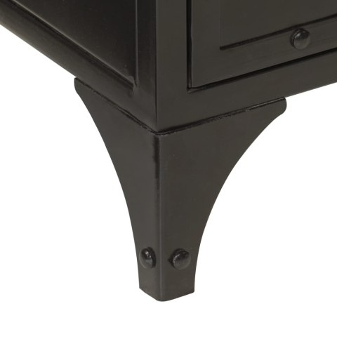 SZAFKA ŁAZIENKOWA 40X27X180CM ŻELAZO I LITE DREWNO MANGO