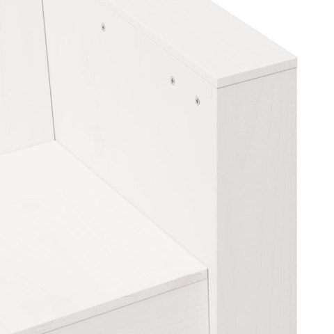 FOTEL OGRODOWY BIAŁY 79X60X62CM LITE DREWNO SOSNOWE