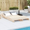 LEŻAKI 2 SZT. 205X60X31,5CM LITE DREWNO SOSNOWE
