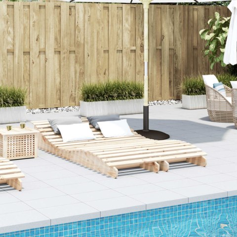 LEŻAKI 2 SZT. 205X60X31,5CM LITE DREWNO SOSNOWE