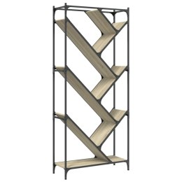 REGAŁ DĄB SONOMA 79X30X180CM I METAL