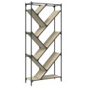 REGAŁ DĄB SONOMA 79X30X180CM I METAL