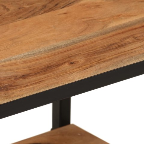 REGAŁ ŚCIENNY 40X30X50CM LITE DREWNO AKACJOWE I ŻELAZO