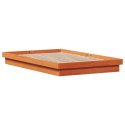 RAMA ŁÓŻKA Z LED WOSKOWY BRĄZ 120X190CM LITE DREWNO SOSNOWE