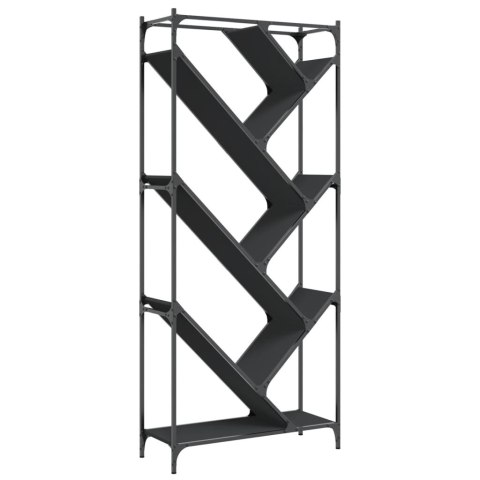 REGAŁ CZARNY 79X30X180CM I METAL