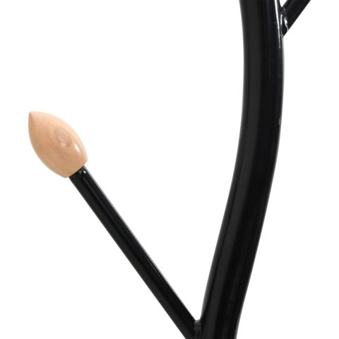 STOJĄCY WIESZAK NA PŁASZCZE CZARNY 177CM MALOWANE ŻELAZO