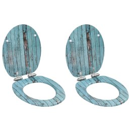 DESKI KLOZETOWE WOLNOOPADAJĄCE 2 SZT. WZÓR STARE DREWNO