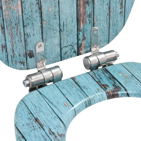 DESKI KLOZETOWE WOLNOOPADAJĄCE 2 SZT. WZÓR STARE DREWNO