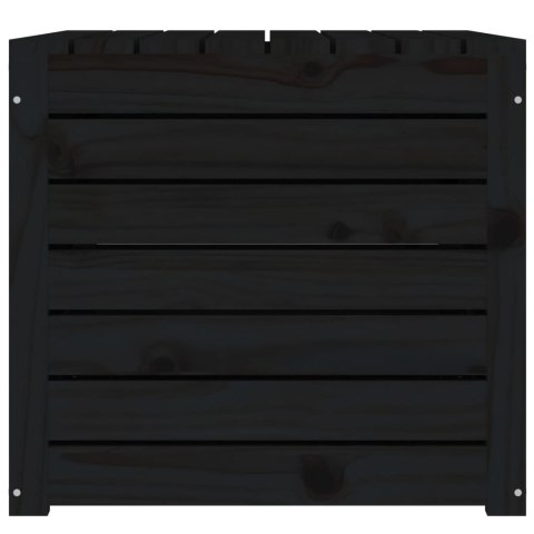 SKRZYNIA OGRODOWA CZARNA 101X50,5X46,5CM DREWNO SOSNOWE