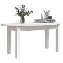 STOLIK KAWOWY BIAŁY 80X40X35CM LITE DREWNO SOSNOWE