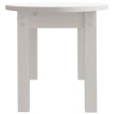 STOLIK KAWOWY BIAŁY 80X40X35CM LITE DREWNO SOSNOWE