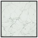 STOLIK KAWOWY SZKŁO W KOLORZE BIAŁY MARMUR 90X90X50CM