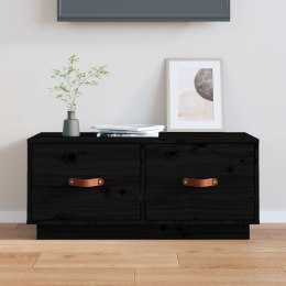 SZAFKA POD TV CZARNA 80X34X35CM LITE DREWNO SOSNOWE