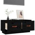 SZAFKA POD TV CZARNA 80X34X35CM LITE DREWNO SOSNOWE