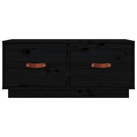 SZAFKA POD TV CZARNA 80X34X35CM LITE DREWNO SOSNOWE