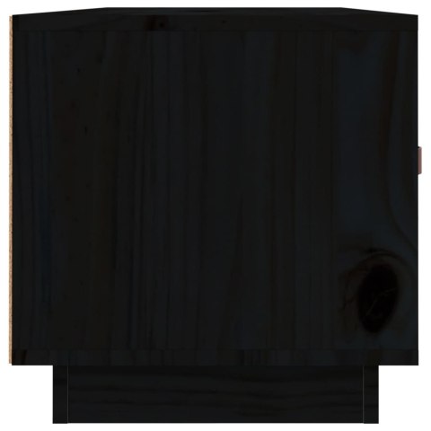 SZAFKA POD TV CZARNA 80X34X35CM LITE DREWNO SOSNOWE