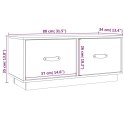 SZAFKA POD TV CZARNA 80X34X35CM LITE DREWNO SOSNOWE