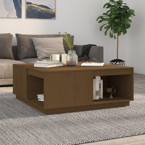 STOLIK KAWOWY MIODOWY BRĄZ 100X101X40,5CM LITE DREWNO SOSNOWE