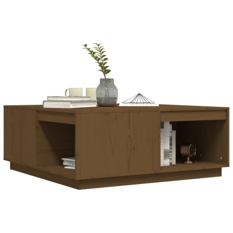 STOLIK KAWOWY MIODOWY BRĄZ 100X101X40,5CM LITE DREWNO SOSNOWE