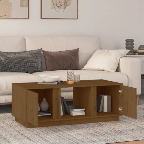 STOLIK KAWOWY MIODOWY BRĄZ 110X50X40CM LITE DREWNO SOSNOWE