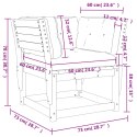 FOTEL OGRODOWY Z PODŁOKIETNIKAMI I PODUSZKAMI DREWNO SOSNOWE