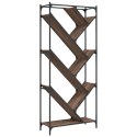 REGAŁ BRĄZOWY DĄB 79X30X180CM I METAL