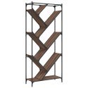 REGAŁ BRĄZOWY DĄB 79X30X180CM I METAL