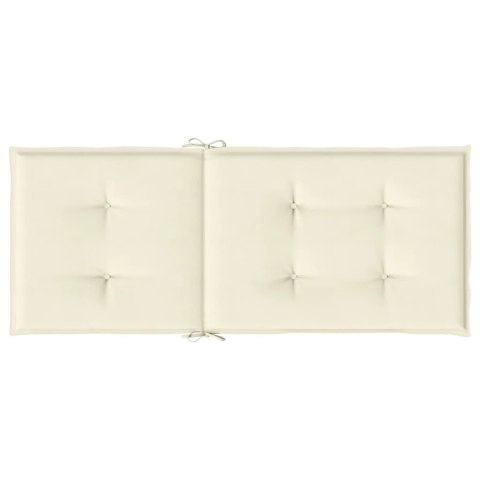 PODUSZKI NA KRZESŁA OGRODOWE 2 SZT. KREMOWE 120X50X3CM