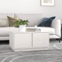 STOLIK KAWOWY BIAŁY 80X50X40CM LITE DREWNO SOSNOWE
