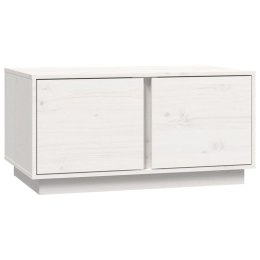 STOLIK KAWOWY BIAŁY 80X50X40CM LITE DREWNO SOSNOWE