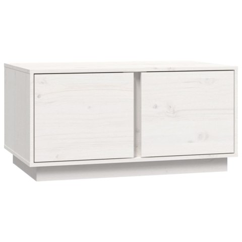 STOLIK KAWOWY BIAŁY 80X50X40CM LITE DREWNO SOSNOWE