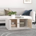 STOLIK KAWOWY BIAŁY 80X50X40CM LITE DREWNO SOSNOWE