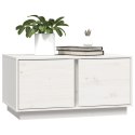 STOLIK KAWOWY BIAŁY 80X50X40CM LITE DREWNO SOSNOWE