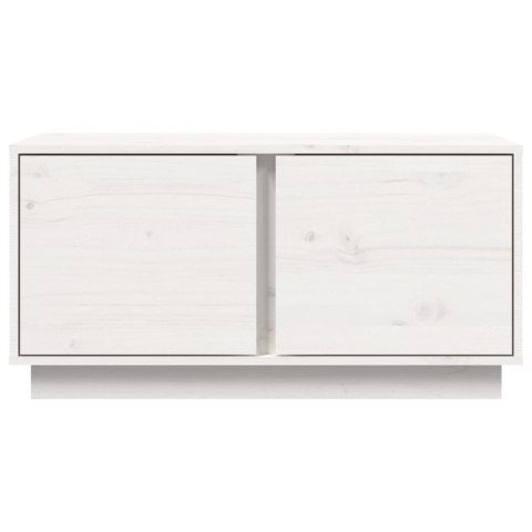 STOLIK KAWOWY BIAŁY 80X50X40CM LITE DREWNO SOSNOWE