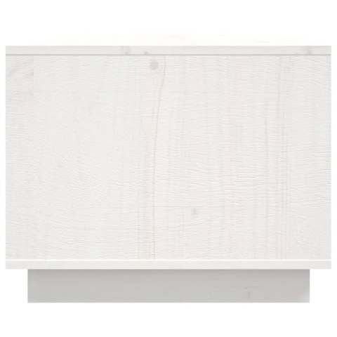 STOLIK KAWOWY BIAŁY 80X50X40CM LITE DREWNO SOSNOWE