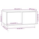 STOLIK KAWOWY BIAŁY 80X50X40CM LITE DREWNO SOSNOWE