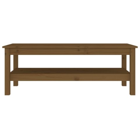 STOLIK KAWOWY MIODOWY BRĄZ 110X50X40CM LITE DREWNO SOSNOWE