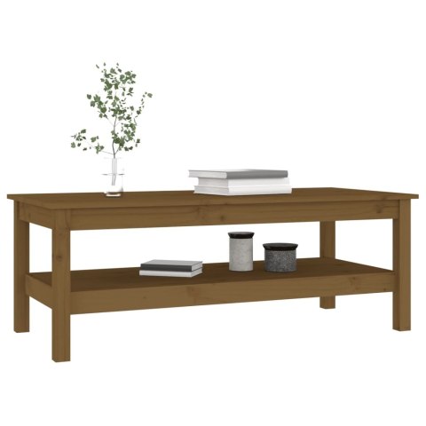 STOLIK KAWOWY MIODOWY BRĄZ 110X50X40CM LITE DREWNO SOSNOWE