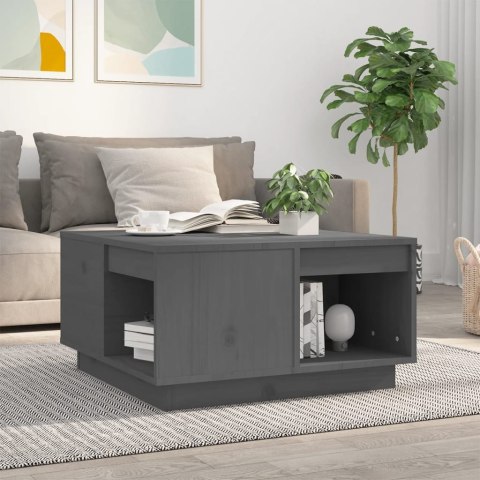 STOLIK KAWOWY SZARY 60X61X32,5CM LITE DREWNO SOSNOWE