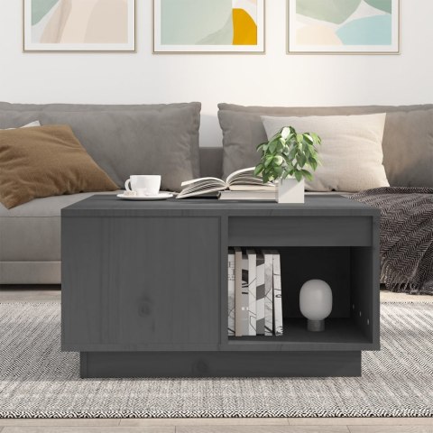 STOLIK KAWOWY SZARY 60X61X32,5CM LITE DREWNO SOSNOWE
