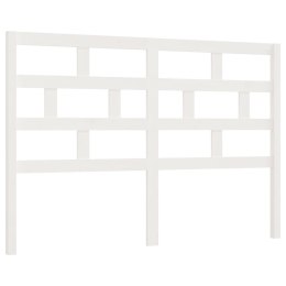 WEZGŁOWIE ŁÓŻKA BIAŁE 126X4X100CM LITE DREWNO SOSNOWE