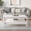 STOLIK KAWOWY BIAŁY 100X100X40CM LITE DREWNO SOSNOWE