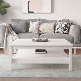 STOLIK KAWOWY BIAŁY 100X100X40CM LITE DREWNO SOSNOWE