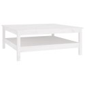 STOLIK KAWOWY BIAŁY 100X100X40CM LITE DREWNO SOSNOWE