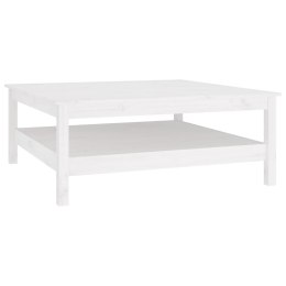 STOLIK KAWOWY BIAŁY 100X100X40CM LITE DREWNO SOSNOWE