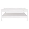 STOLIK KAWOWY BIAŁY 100X100X40CM LITE DREWNO SOSNOWE