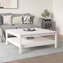 STOLIK KAWOWY BIAŁY 100X100X40CM LITE DREWNO SOSNOWE