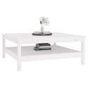 STOLIK KAWOWY BIAŁY 100X100X40CM LITE DREWNO SOSNOWE
